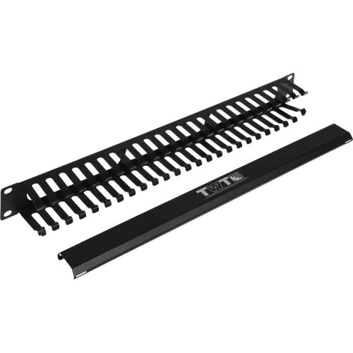 Кабельный органайзер горизонтальный Lanmaster TWT-ORG/CV24-1U односторонний пальцы 1U шир.:19"