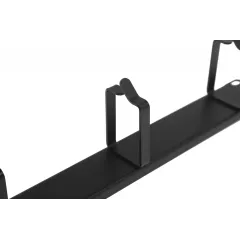 Кабельный органайзер горизонтальный ЦМО ГКО-4.62-9005 односторонний кольца 1U шир.:19" глуб.:85мм
