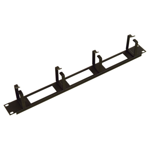 Кабельный органайзер горизонтальный ЦМО ГКО-О-4.62-9005 односторонний кольца 1U шир.:19" глуб.:85мм