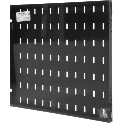 Полка стационарная ЦМО СВ-45-9005 0.5U нагр.:45кг. 19" 450мм черный (упак.:1шт)