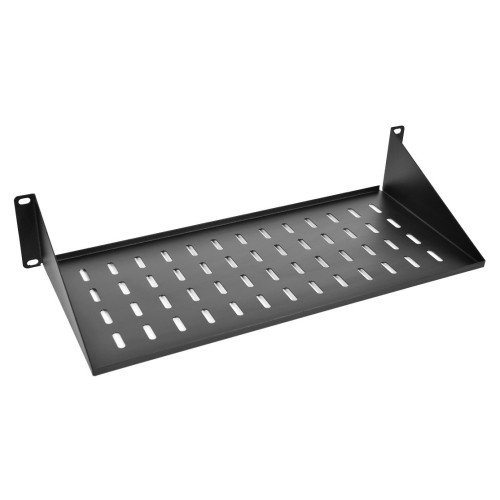 Полка стационарная ЦМО МС-30-9005 2U нагр.:15кг. 19" 300мм черный (упак.:1шт)