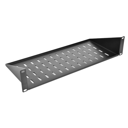 Полка стационарная ЦМО МС-30-9005 2U нагр.:15кг. 19" 300мм черный (упак.:1шт)
