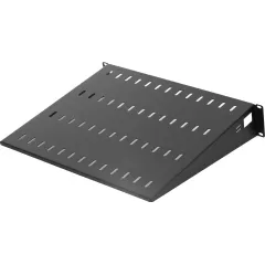 Полка стационарная ЦМО МС-40-9005 2U нагр.:15кг. 19" 400мм черный (упак.:1шт)