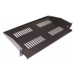 Полка стационарная Lanmaster TWT-CB-SF300-2U/60 2U нагр.:60кг. 19" 300мм черный