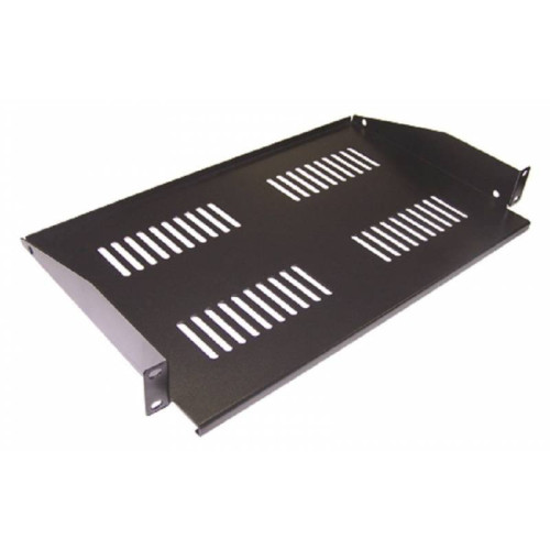 Полка стационарная Lanmaster TWT-CB-SF300-2U/60 2U нагр.:60кг. 19" 300мм черный