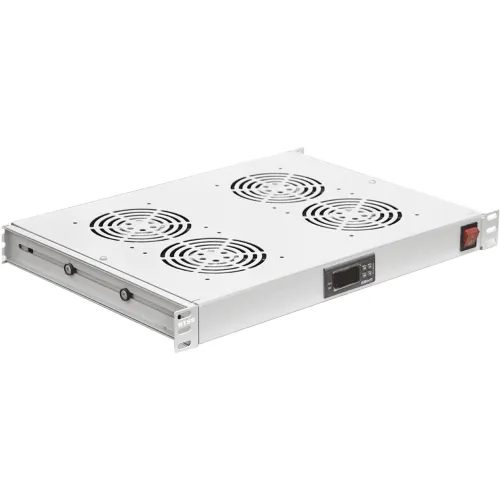 Модуль вентиляторный NTSS (NTSS-FAN4/19T) 4 вент. с термостатом с контроллером серый (упак.:1шт)