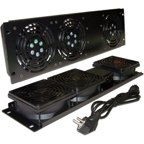 Блок вентиляторов Lanmaster (TWT-CB-FANV3-RACK) 3 вент. черный (упак.:1шт)