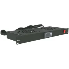 Модуль вентиляторный NTSS (NTSS-FAN2/19T-BL) 2 вент. с термостатом с контроллером черный