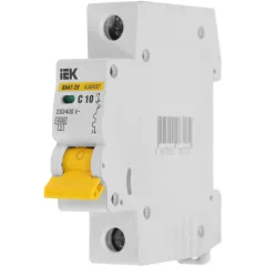 Выключатель автоматический IEK MVA20-1-010-C ВА47-29 10A тип C 4.5kA 1П 230/400В 1мод белый (упак.:1шт)