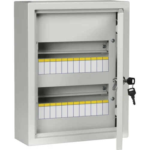 Щит распределительный IEK MKM14-N-24-31-Z TITAN 3 ЩРн-24з-1 36 УХЛ3 навесной 310мм 120мм 395мм 24мод. металл IP31 серый (упак.:1шт)