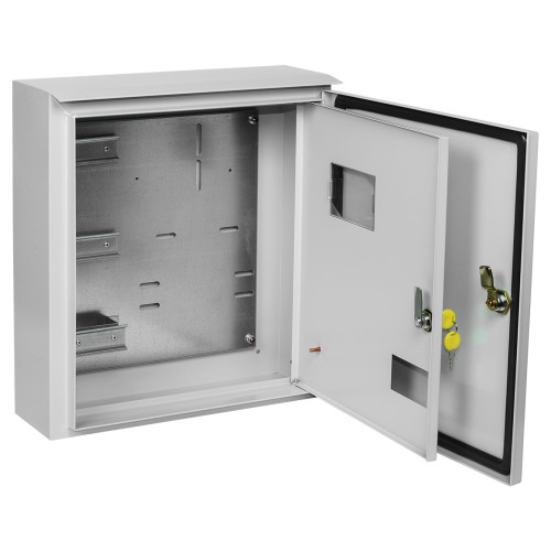 Щит распределительный IEK MKM51-N-09-54 TITAN ЩУ 3/1-1 У1 IP66 навесной 400мм 150мм 445мм 12мод. металл IP66 серый с возможностью установки счетчика (упак.:1шт)