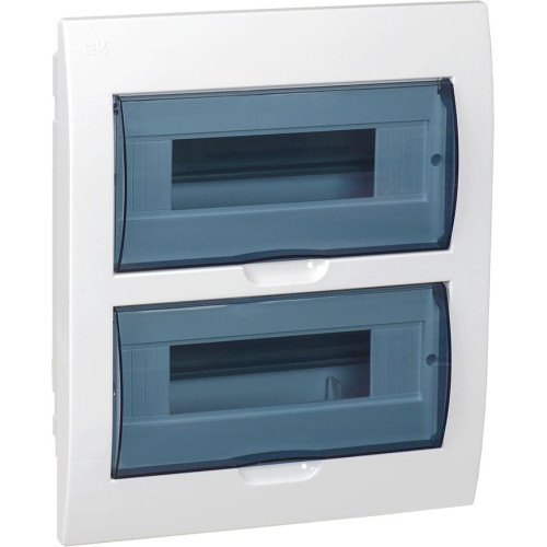 Щит распределительный IEK MKP12-V-24-40-10 ЩРВ-П-24 для установки модульных устройств встраиваемый 300мм 87мм 345мм 660B 24мод. пластик IP41 белый (упак.:1шт)