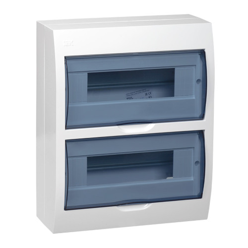 Щит распределительный IEK MKP12-N-24-40-10 ЩРН-П-24 для установки модульных устройств навесной 270мм 99мм 327мм 660B 24мод. пластик IP41 белый (упак.:1шт)