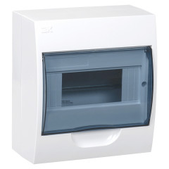 Щит распределительный IEK MKP12-N-08-40-20 ЩРН-П-8 для установки модульных устройств навесной 184мм 97мм 200мм 660B 8мод. пластик IP41 белый (упак.:1шт)