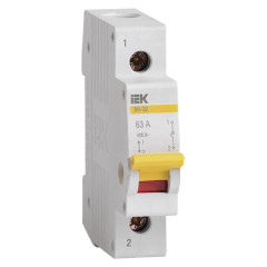 Выключатель IEK MNV10-1-063 ВН-32 1Р 63A 1П 230/400В 1мод белый (упак.:1шт)