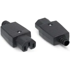 Вилка Cabeus IEC-320-C13 черный