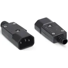 Вилка Cabeus IEC-320-C14 черный