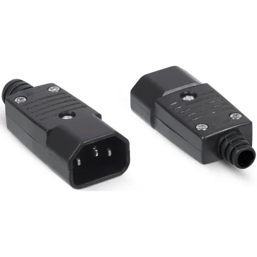 Вилка Cabeus IEC-320-C14 черный