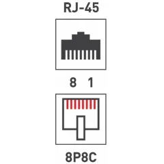 Адаптер Rexant 03-0101 проходной RJ45 кат.5E UTP бел.