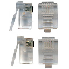 Коннектор Lanmaster (TWT-PL12-6P2C/100) UTP кат.3 RJ12 прозрачный (упак.:100шт)