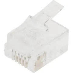Коннектор Hyperline PLUG-6P6C-P-C2-100 (упак.:100шт) 100м прозрачный