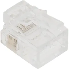 Коннектор Hyperline PLUG-6P6C-P-C2-100 (упак.:100шт) 100м прозрачный