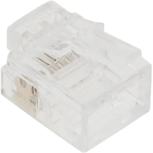 Коннектор Hyperline PLUG-6P6C-P-C2-100 (упак.:100шт) 100м прозрачный