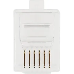 Коннектор Hyperline PLUG-6P6C-P-C2-100 (упак.:100шт) 100м прозрачный