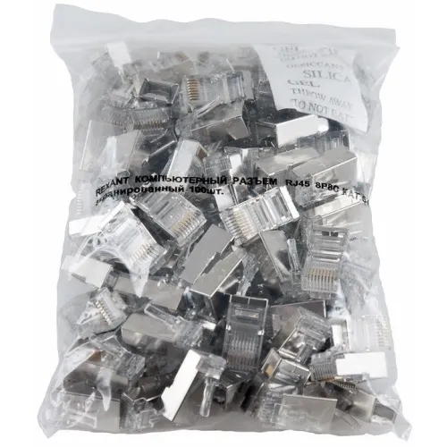 Коннектор Rexant (05-1023) FTP кат.5E RJ45 прозрачный
