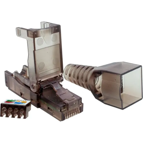 Коннектор Suprlan (10-0239-1) UTP кат.6A RJ45 с защитным колпачком прозрачный