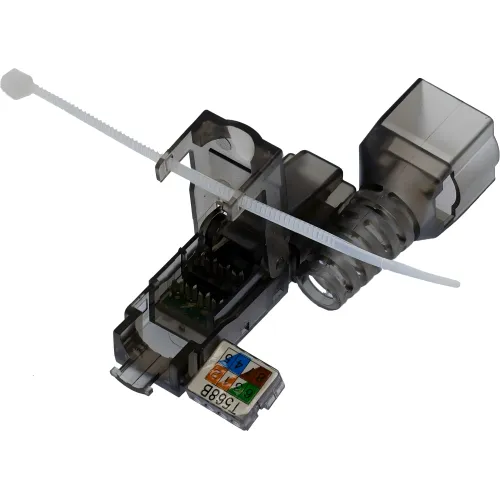 Коннектор Suprlan (10-0239-1) UTP кат.6A RJ45 с защитным колпачком прозрачный