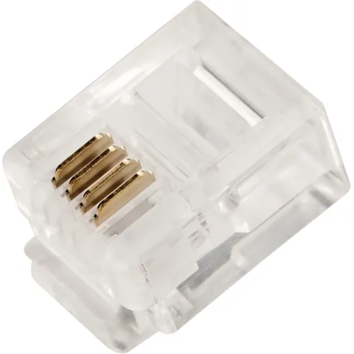 Коннектор Lanmaster (TWT-PL12-6P4C/JR100) UTP кат.3 RJ12 прозрачный (упак.:100шт)