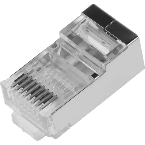 Коннектор Lanmaster (TWT-PL45/S-8P8C) FTP кат.5E RJ45 серебристый (упак.:100шт)