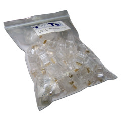 Коннектор Lanmaster (TWT-PL45-8P8C-6) UTP кат.6 RJ45 прозрачный (упак.:100шт)
