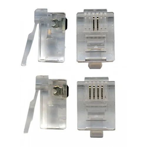 Коннектор Lanmaster (TWT-PL12-6P6C/100) кат.3 RJ12 прозрачный (упак.:100шт)