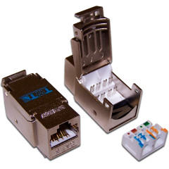 Модуль Lanmaster TWT-OK45STP/6-WH информ. KeystoneRJ45 кат.6 STP бел.