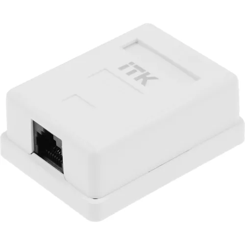 Розетка ITK CS2-1C5EU-12 настен.RJ45 1 кат.5E UTP бел.