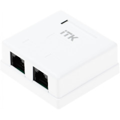 Розетка ITK CS2-1C5EU-22 настен.RJ45 2 кат.5E UTP бел. (упак.:1шт)