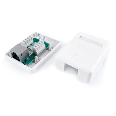 Розетка Hyperline SB1-1-8P8C-C6-SH-WHRJ45 1 кат.6 FTP бел. (упак.:1шт)