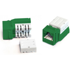 Модуль Hyperline KJNE-8P8C-C5E-90-GN информ. KeystoneRJ45 кат.5E зел. (упак.:1шт)