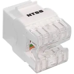 Модуль NTSS NTSS-KJ-UTP-RJ45-6-180-WT информ. KeystoneRJ45 кат.6 UTP бел.