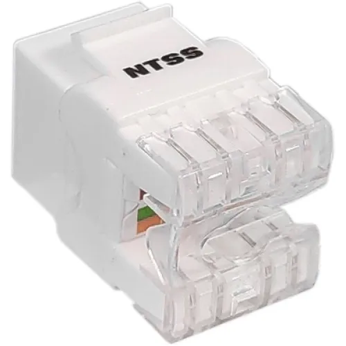 Модуль NTSS NTSS-KJ-UTP-RJ45-6-180-WT информ. KeystoneRJ45 кат.6 UTP бел.