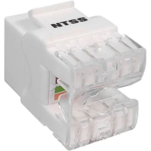 Модуль NTSS NTSS-KJ-UTP-RJ45-5E-180-WT информ. KeystoneRJ45 кат.5E UTP бел.