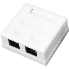 Розетка Rexant 03-0151 комп.RJ45 2 кат.5E UTP бел.