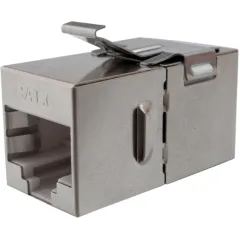 Адаптер Suprlan 10-0316-1 проходн. KeystoneRJ45 кат.5E FTP бронз. стальной