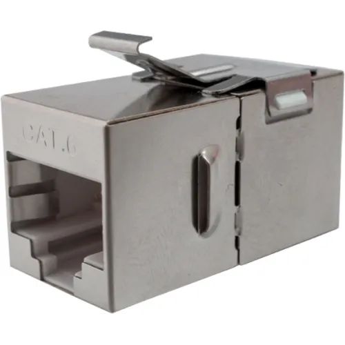 Адаптер Suprlan 10-0316-1 проходн. KeystoneRJ45 кат.5E FTP бронз. стальной