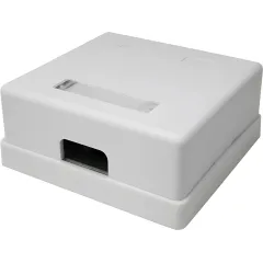 Розетка Suprlan 10-0309-1 наклад.RJ45 2 кат.5E UTP бел.