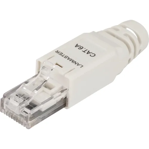 Коннектор Lanmaster LAN-TMP-U6A-WH полев.RJ45 кат.6A UTP бел. (упак.:1шт)