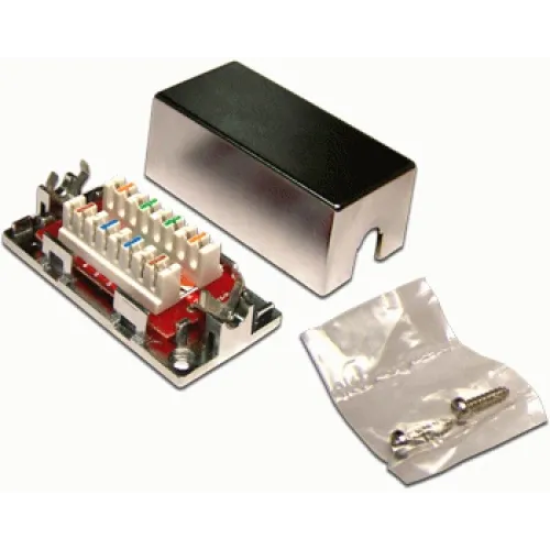 Соединитель Lanmaster LAN-CNB-STP5E (упак.:1шт) 1м серебристый