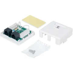Розетка Cabeus WS-8P8C-CAT.5E-2 комп.RJ45 кат.5E бел.